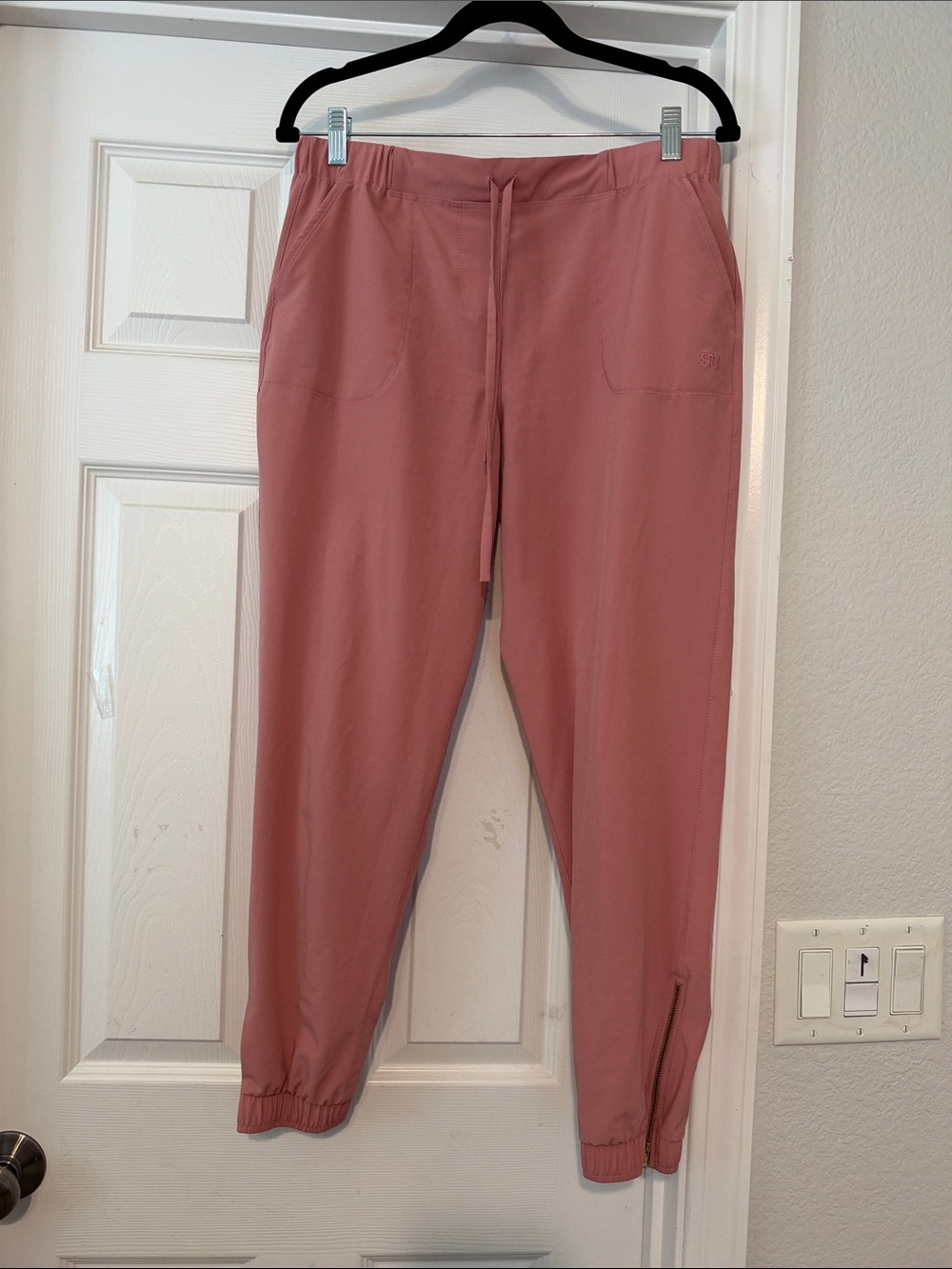 Dusty Rose Jogger Sweatpants with Drawstring